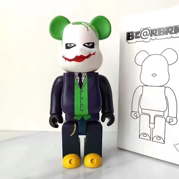 Bearbricks, 28cm Violent Bear Bricks Bear 400 % clownstatypresent Handgjorda samlingsdekorationer (DPD)