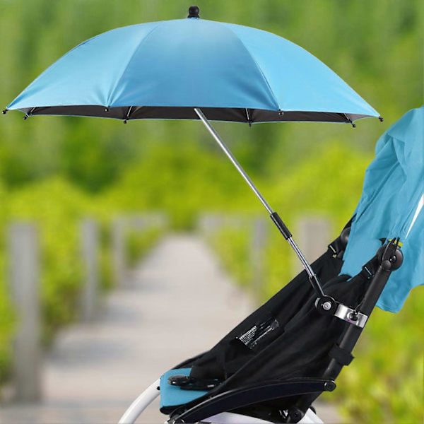 Stolparaply med klämma SPF50+ UV-skydd Strandstol Parasoll Multi-vinkeljusterbar Utomhusstol Skugga för Camping Golfbilar Jikaix