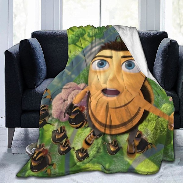 The Bee Movie Ultra-mjuk mikrofleecefilt Heminredning Lättvikt för bäddsoffa -P551 (ZYH) 60x50in 150x125cm