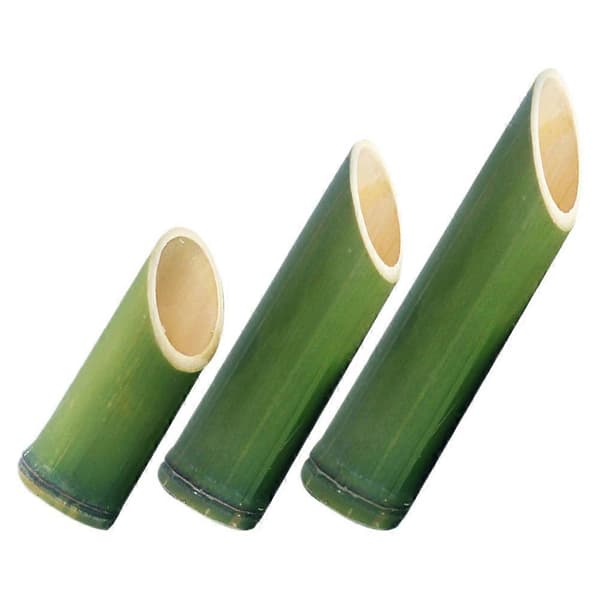 Blomsterarrangemang Vas Bambu Blomkruka Konstnärlig Modern Stil Rustik Planter Grön 3st