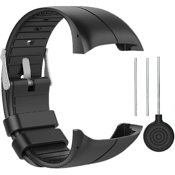 Mjukt justerbart silikonersättningsarmband för Polar M400/m430-klocka (ZYH) Black