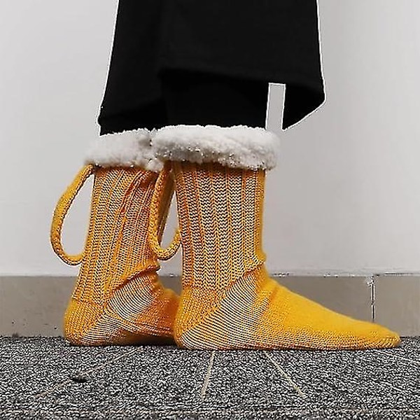 Rolig 3d ölmugg stickad handskepresent Söt handgjord stickad höstvinterhandskar Retro virkade handskar, ölmuggsockor (ZYH) Sock