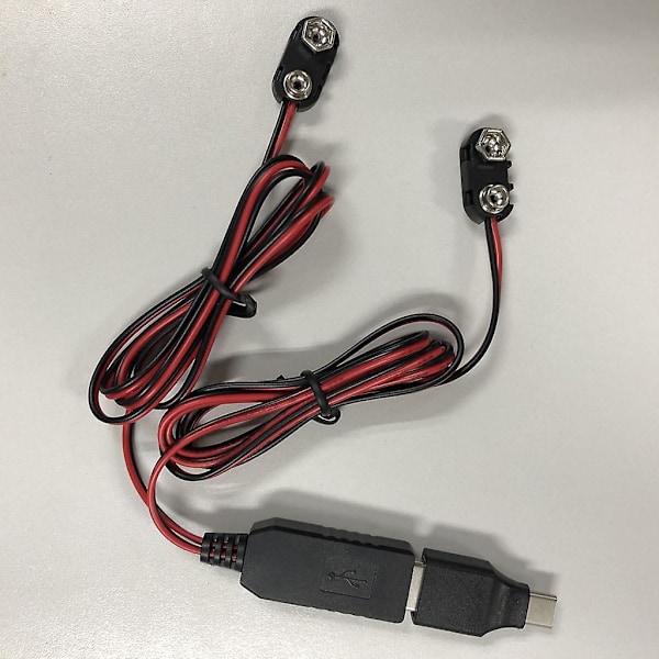 6f22 9v batterieliminator Byt 9-volts batterier USB/typ C power (DPD) 1m