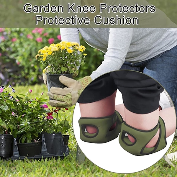 Ett par justerbara Ultra Soft Eva Foam Gardening knäskydd för trädgård, hushållsarbete (ZYH)