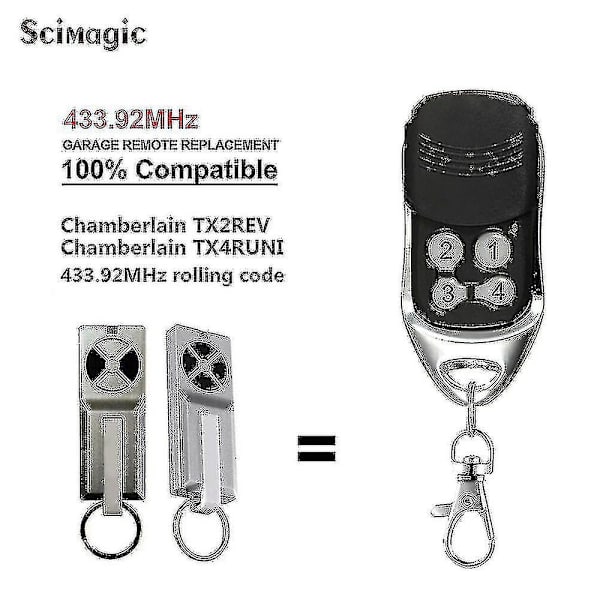 2024,kamberlain Tx2rev Chamberlain Liftmaster Tx4runi kompatibel garagefjärrkontroll 433mhz Top Quality Hy (ZYH)
