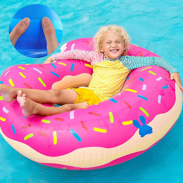 Självhäftande PVC-lagningsplåster, båtreparationsgummi vinyl pool liner lagningslapp för kajakflottar, rektangulär (blå, 20 stycken)  (ZYH)