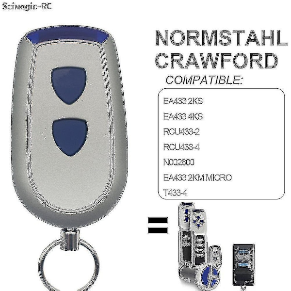 Normstahl Crawford Garage Fjärrkontroll Normstahl Ea433 Fjärrkontroll Garageport 43392mhz Rolling Code Ea433 2km 2 4ks Gate Control Style1 lin (DPD)