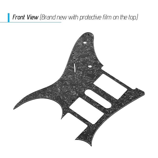HSH Elektrisk Gitarr Pickguard PVC Pick Guard Repskydd för Ibanez g250 Gitarr Ersättning Vit Pärla  (ZYH) Black Pearl