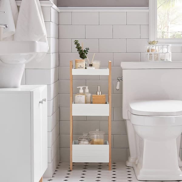 SoBuy 3-lags Badeværelseshylde Organizer, FRG226-WN