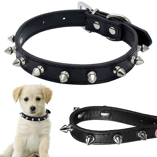 Halsband med nitar för hundar L (37-47 cm) Välj färg (ZYH) Red