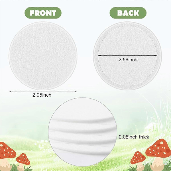 2.5In Monotub Klebende Filter Disker - 2MM Tykke Monotub Filter Disker