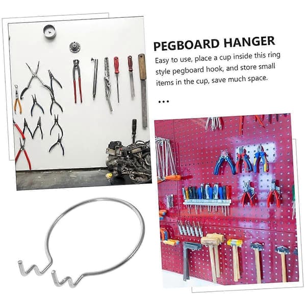Pegboard Mugghållare Krokar 10st Kraftiga Metallkrokar Ringdesign