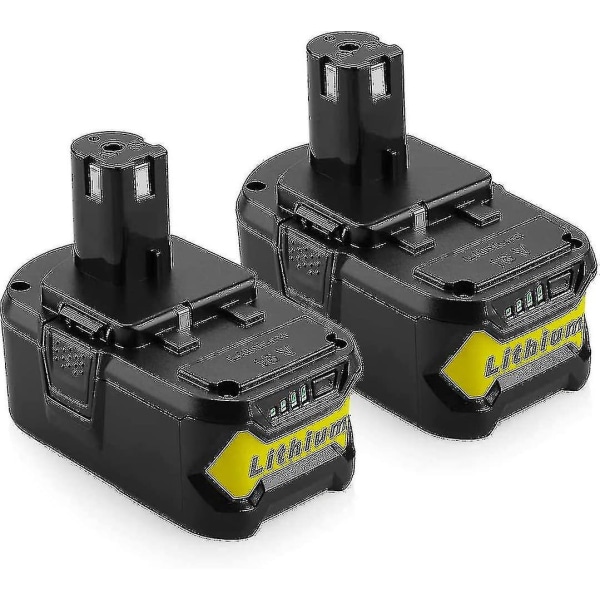 Bimirth [2 pakker] 18v 5.0ah Li-ion-batterierstatning for Ryobi 18v One+ P108 P107 P104 P105 P102 P103 trådløst verktøy
