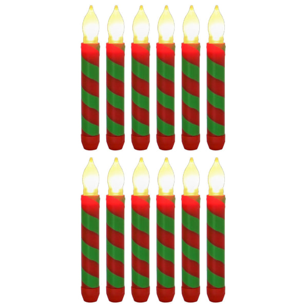 Joulukoristeet kartiomaiset primitiiviset kynttilät 12 kpl aitoa vahaa  käsin kastetulla paristolla toimivat liekettömät kynttilät jouluksi  Halloween kodinsisustuskirkko f98f | Fyndiq