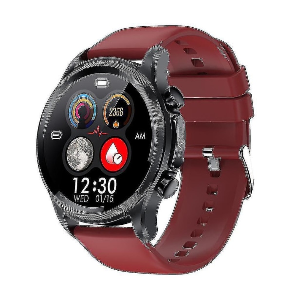 2023 Blodglukose Smart Watch Ecg+ppg Overvåking Blodtrykk Kroppstemperatur Smartwatch Menn Ip68 Vanntett Fitness Tracker Smartklokker Yaying Red