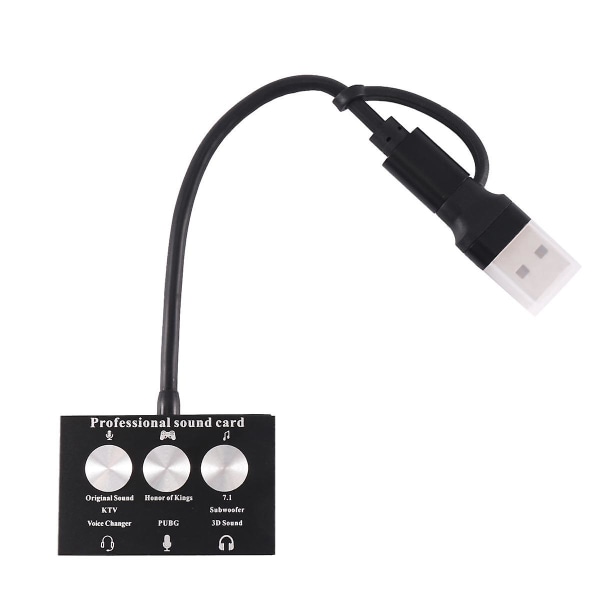 Type-c USB ulkoinen äänikortti Live Game K Song USB -ääni 3,5mm mikrofoni  äänisovitin Soundca f3b0 | Fyndiq