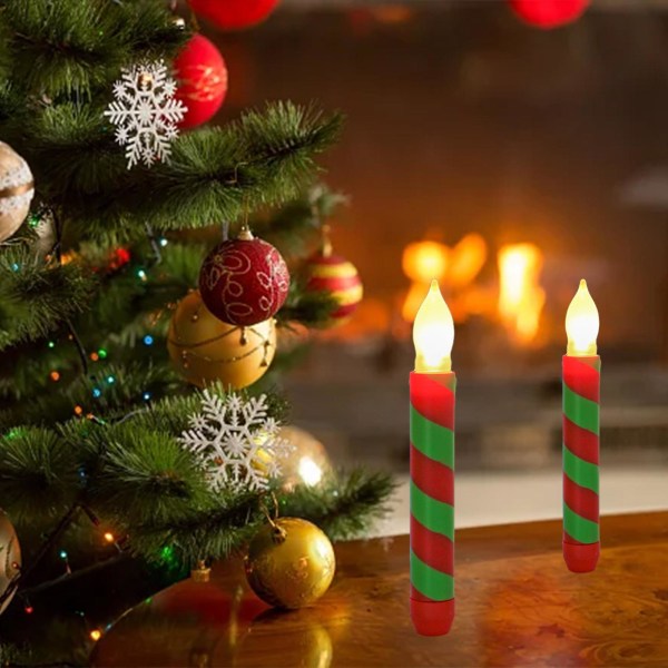 Joulukoristeet kartiomaiset primitiiviset kynttilät 12 kpl aitoa vahaa  käsin kastetulla paristolla toimivat liekettömät kynttilät jouluksi  Halloween kodinsisustuskirkko f98f | Fyndiq