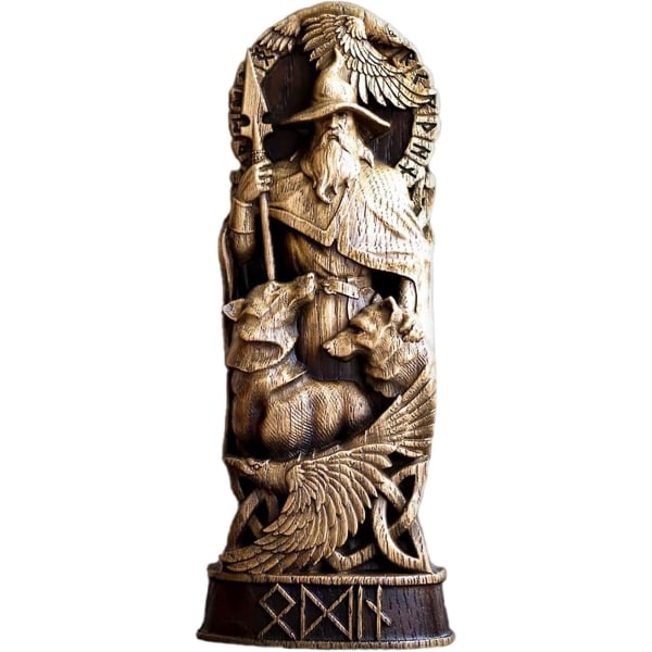 Odin figur, Odin dekorativ figur dekorasjon, nordiske gude figurer Viking dekorativ statue - dekorativ skandinavisk germansk gud Wodan, nordiske guder