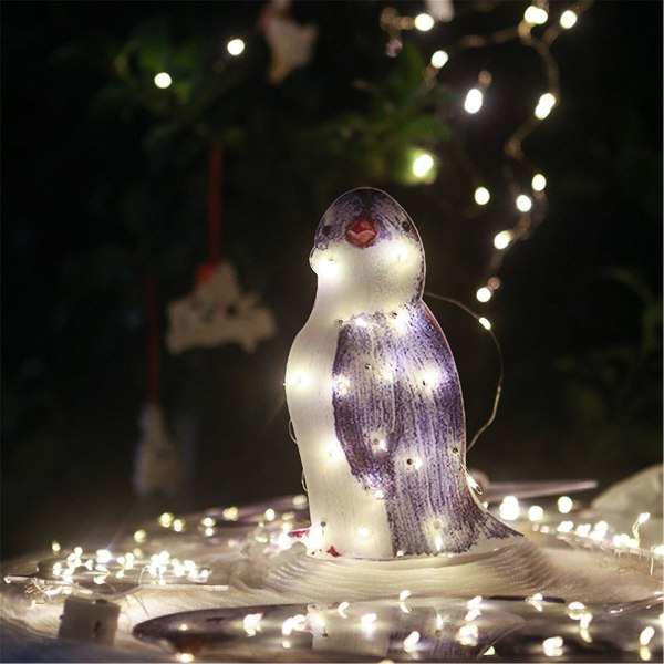 Kausi- ja juhlakoristeet Led-valo syttyy Pingviinien joulukoristeet Puutarha  Luminescent -koristeet Akryyli 1kpl (vaatii asennuksen) a11b | Fyndiq