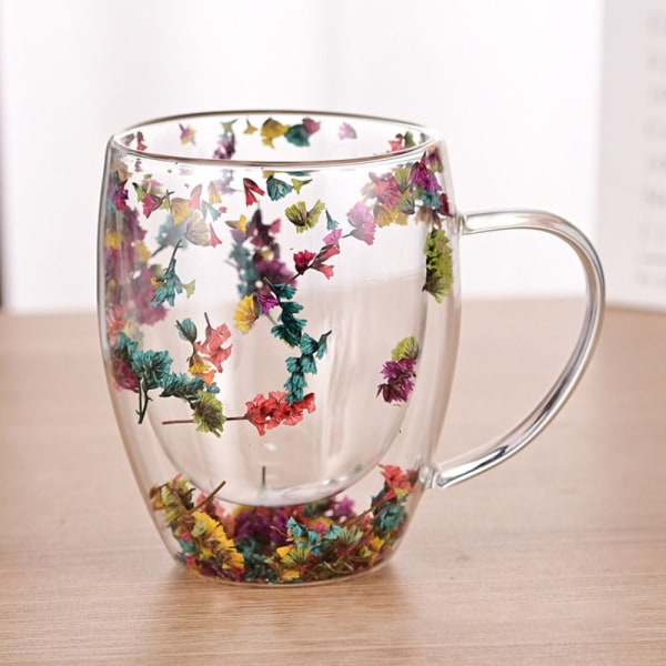 Dry Flowers Cup Double Wall Glas Cup #2 350ML