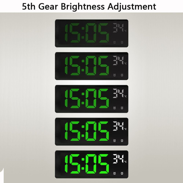 Elektronisk klokke Digitale LED-klokker HVIT White