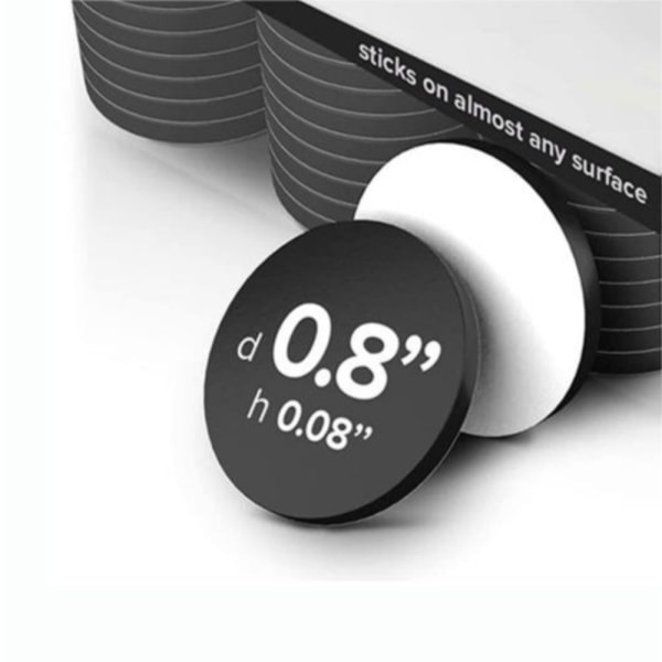 Kjøleskapsklistremerke Sirkulær magnet SVART 5 PAKKER 5 PAKKER Black 5 packs-5 packs