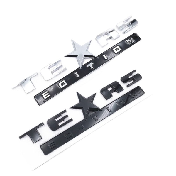 2 STK Texas Edition Emblem Badge 3D Letter Logo Bil Badge Decals