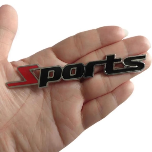 2stk Sportsemblem 3D Metal Badge Bildekorasjon