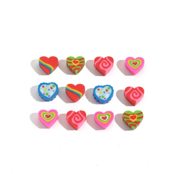 100 STK Mini Love Erasers Mini Søt Blyant Erasers Funny Love
