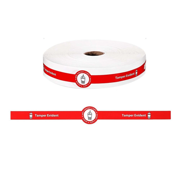 100 ST. Tamper Evident Seal Sticker Seal Etiketter RÖD red