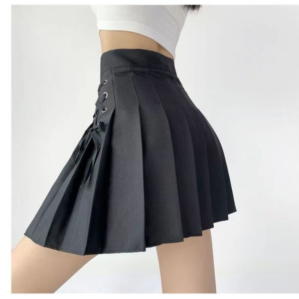 Plisseret nederdel Mini-nederdel SORT M