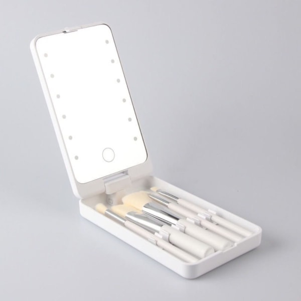 Ladattava meikkipeili LED-peili (siveltimellä) VALKOINEN white