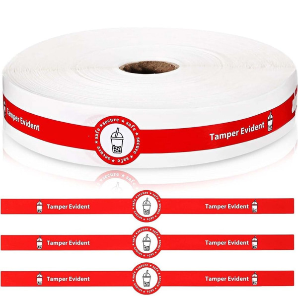 100 STK Tamper Evident Seal Sticker Seal Labels RØD red