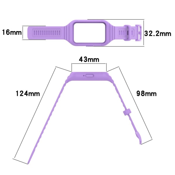 Case+ hihna silikonikellon watch PURPURIN Purple