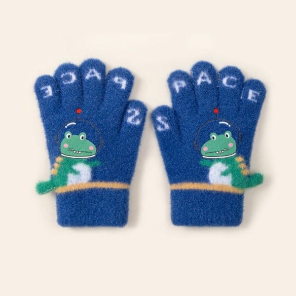 Stickade handskar för barn Stickade yllehandskar GRÖN Green