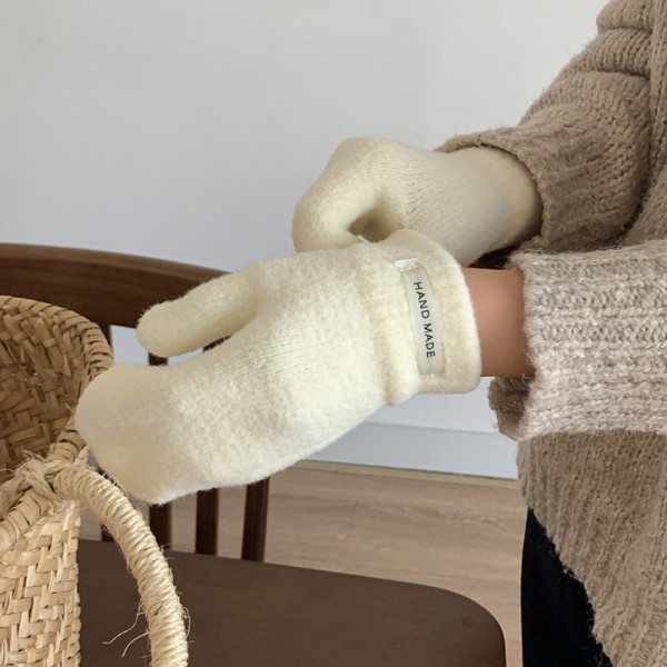 Rukkaset Fur Gloves Fingerless Gloves BEIGE beige