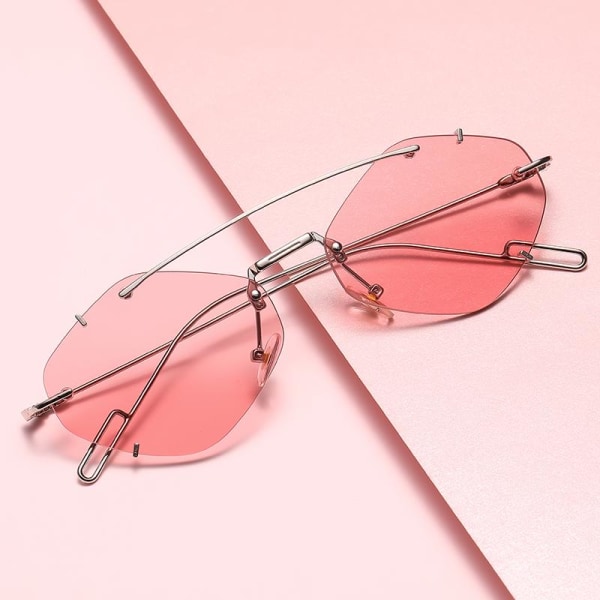 Hexagon Solbriller Innfestede Solbriller ROSA ROSA Pink