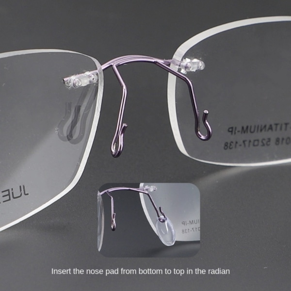 Klar Oval Brille Næsbeslag Silikone Næsepuder Brille