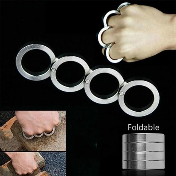 2/4 STK Folding Ring Fire-finger lås Ring 2 STK 2 STK