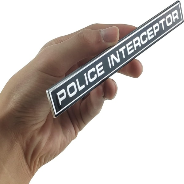 2stk Police Interceptor Emblem 3D Letter Logo Bildørskjerm