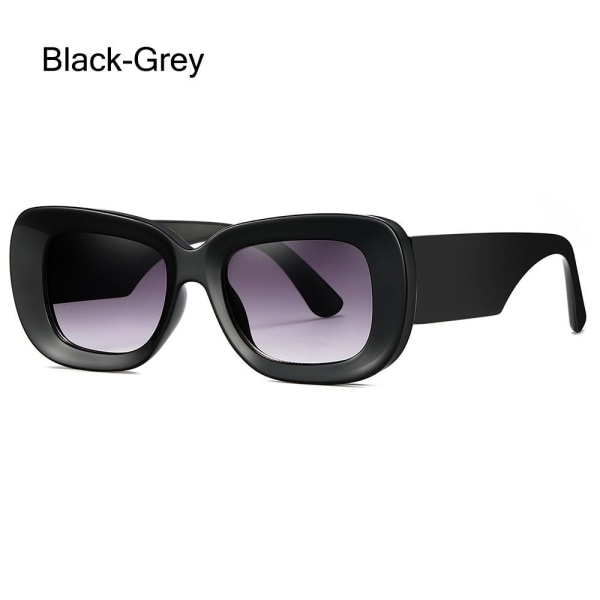 Rektangulære solbriller Kvadratsolbriller for kvinner SVART-GRÅ Black-Grey  4a4b | Black-Grey | Black-Grey | Fyndiq