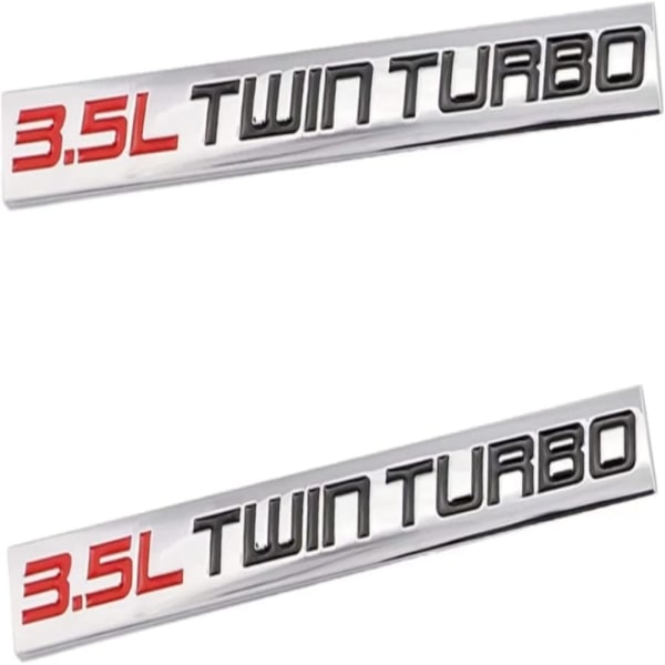 2 kpl 3,5 L Twin Turbo Emblem Badge 3D Letter Logo Tarrat Emblem