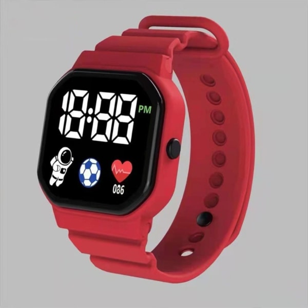 LED Digitala klockor Watch för barn RÖD Red