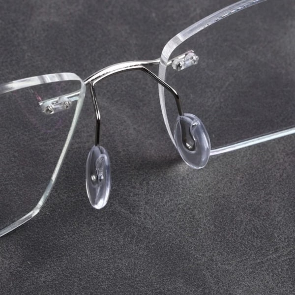 Klar Oval Brille Næsbeslag Silikone Næsepuder Brille