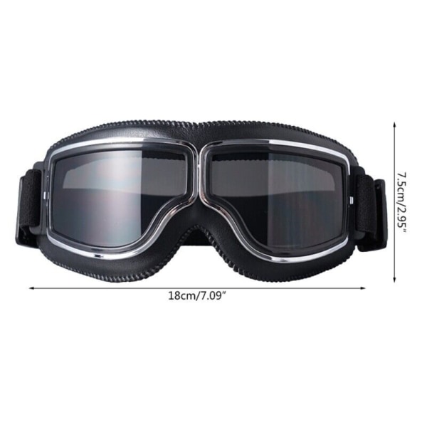 Motorcykel Goggles Briller Moto Goggles SORT TRANSPARENT LINSE fd0d | Fyndiq