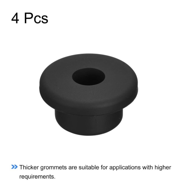 4 STK Gummi Grommet Round T Type for organisering og beskyttelse 4PCS