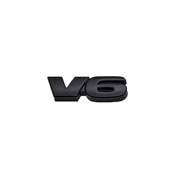 V6 Blackout-emblem Svarte selvklebende merker klistremerker V6-merker