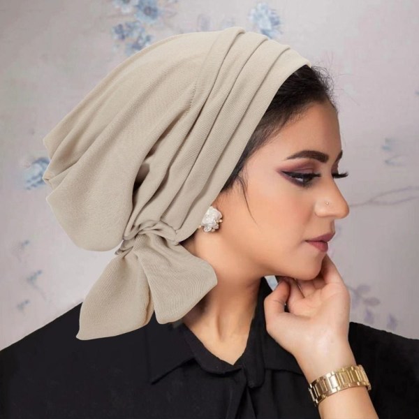 Muslimska Kvinnor Hijab Motorhuv Turban Chemo Cap BEIGE beige