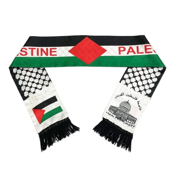 Palæstina Flag Halstørklæde Palæstina National Flag Halsklæde 1 1 1