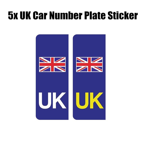 UK Bil-klistremerke Bilnummerskilt-klistremerke GUL 1 STK
